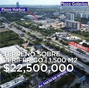 Terreno en venta sobre periférico con 90 m2 de frente. Mérida Yucatán.